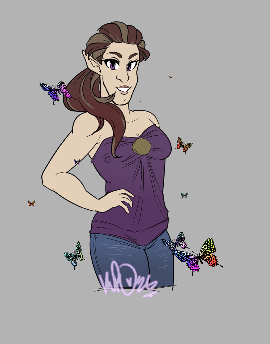 kurokrisps's tweet photo. How I interpret Psyche since I haven't seen official #Aphrodesia art for her 🦋

#AphrodesiaFanart https://t.co/ejg4MkrIRQ