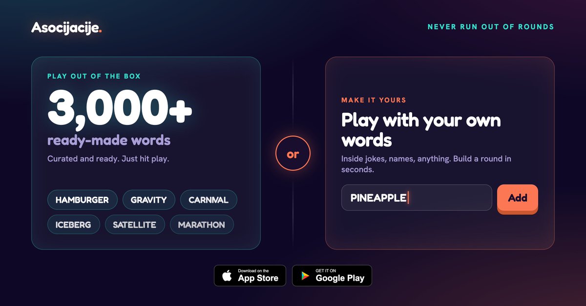 entertejner's tweet photo. my fun little game, first app I published on the stores is finally updated and refreshed with new words

let me know if you try it out :) 

iOS: https://t.co/AD4T9EDqdm
Android: https://t.co/jJEcULpVGb https://t.co/TwhdKfo24X