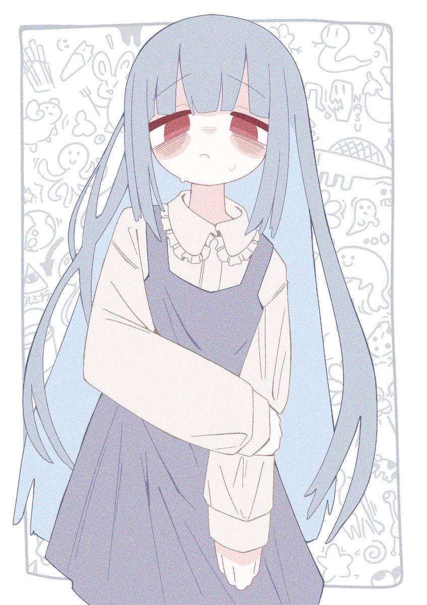Puni2UmiUshi's tweet photo. 困り顔の自画像です https://t.co/rsLgE8vILV