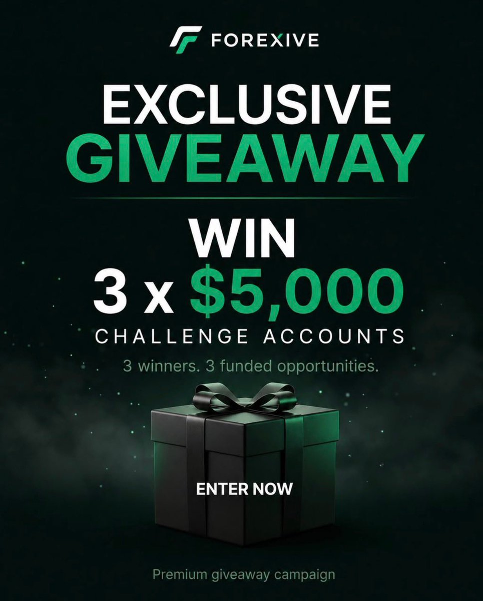 alhajiabdul__fx's tweet photo. 🎉 FOREXIVE 3 x $5000 GIVEAWAY IS NOW LIVE

We’re selecting 3 winners in the next 3 days 🚀

How to enter:

• Follow @forexive @hoomanabbasi_ 
@alhajiabdul__fx

•Like & repost the giveaway

• Tag 3 tredars friend 

Also follow 
@sodium_fx/@Zazzaufx
@jekzcharlez/@Khalifaforex747
@NAJIBABDUL02 /@venom_NeverDies 
@tafare_abdul/@merci__mon_dieu /@ramon0897/ @JIBRIN5k / @1trade0  / @Dan_BabaFX

Winner 3 days✍️