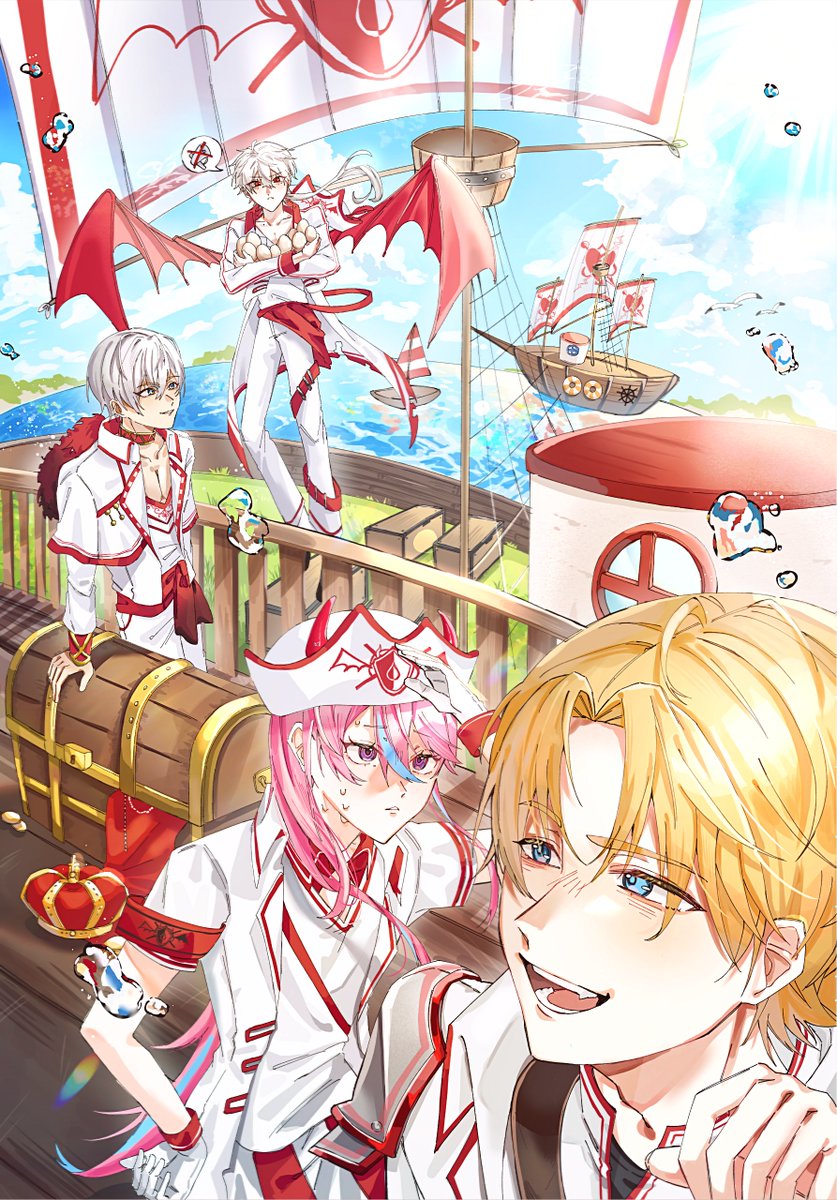 Hoshiyuru's tweet photo. 🏴‍☠️血盟海賊団   ABO㌠🏴‍☠️

#絵クス絵画 #selly55 #絵ブラヒム #KuzuArt https://t.co/EAxfJAErYU
