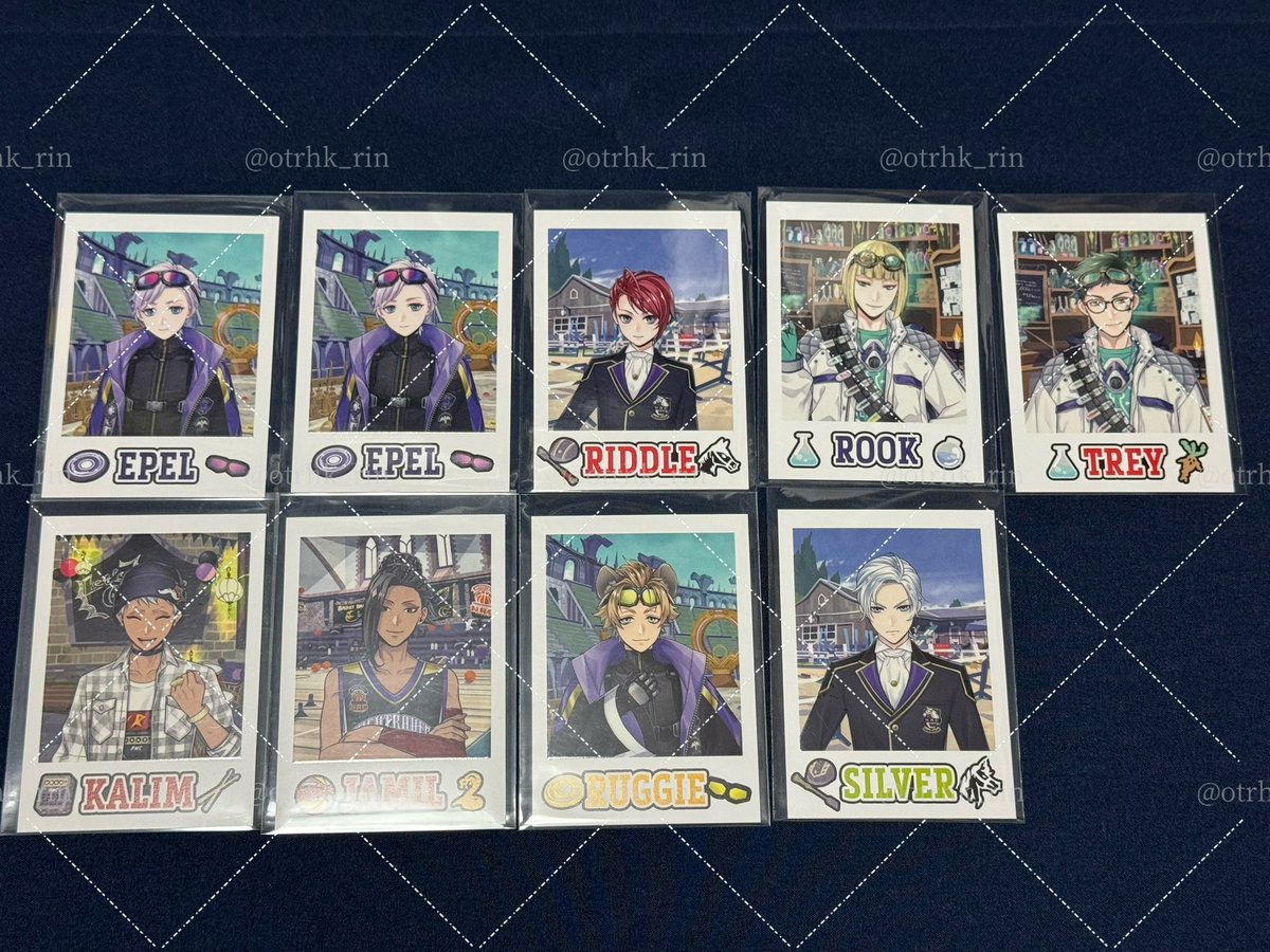 otrhk_rin's tweet photo. 交換 ツイステ クラブウェア ランダムカードコレクション トレカ 特典

譲：エペル、リドル、ルーク、トレイ、カリム、ジャミル、ラギー、シルバー、ジャック
求：フロイド、ジェイド、ケイト　※異種（くつろぎ、ブレジュ）

⚪︎郵送にて交換希望 https://t.co/RGZIpgoqjS
