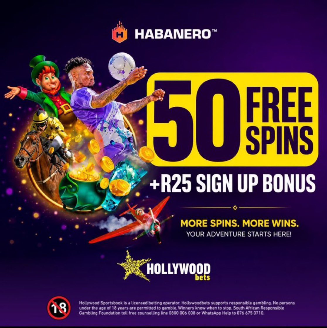 Goratalove's tweet photo. We are about to win big with Hollywoodbets giving us 50 free spins and R25 sign up bonus when you sign up and use promocode GURRU10 SignUpOnHollywoodbets #SignUpOnHollywoodbets https://t.co/gdlbAHveGW