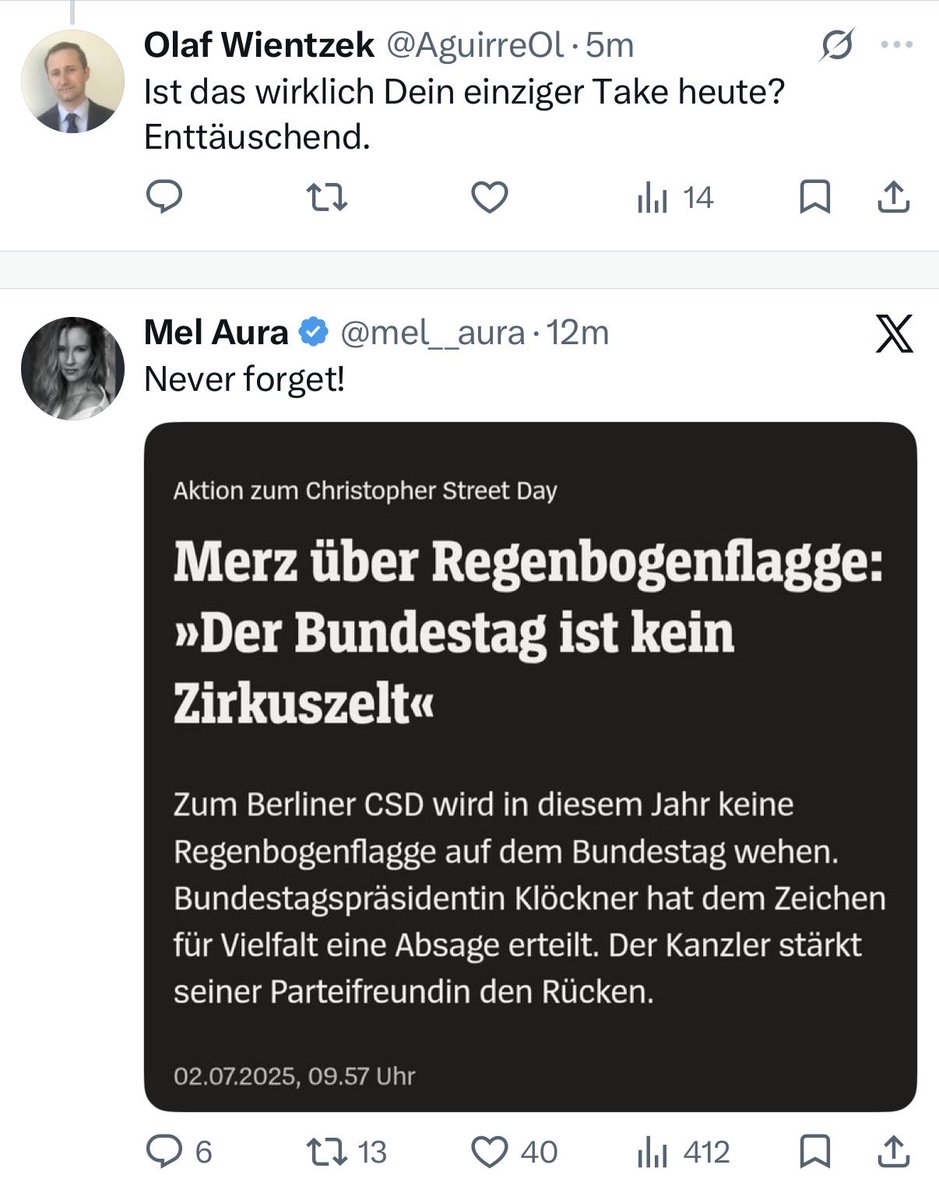 Hoellenaufsicht's tweet photo. Enttäuschend ist, dass nicht nur Frau Klöckner offenbar nicht klar oder egal war, dass die Akzeptanz und Sicherheit queerer und Trans*Personen unter besonderem Druck stehen und deshalb die politische Sichtbarmachung wichtig ist. Warum? Das hat man gestern gesehen. Ich empfehle dir, nochmal neu nachzudenken.