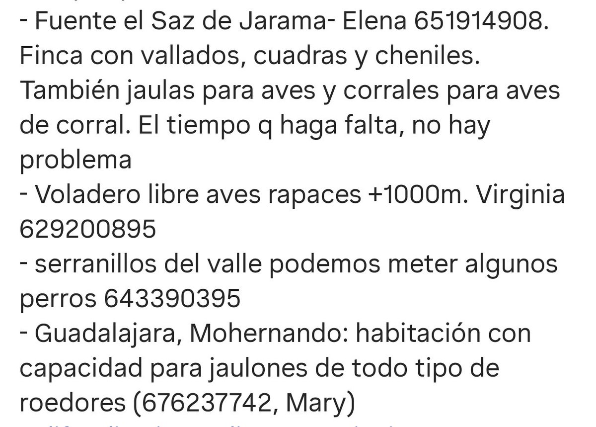 areagossosbdn's tweet photo. 🚨🚨 AYUDA SOLIDARIA 🚨🚨
Lista de particulares y profesionales que ponen a disposición la acogida de aquellos  animales afectados por los #IncendiosForestalesEspaña #Madrid.
Contactar con los teléfonos del post ⬇️
Máxima difusión.
📣📣📣
#ayudasolidaria
#rescateanimales 🔥 🚨 https://t.co/I6qXr7gJc5