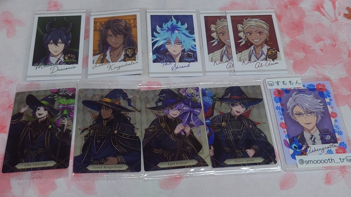 smooooth_tr's tweet photo. ツイステ
キャラポトレ ぱしゃこれ
ウエハース ブルームバースデー

【譲】
リドル(箔押し) ケイト デュース
エース･トレイ(場面) エース･デュース(場面)
マレウス レオナ イデア カリム2
リリア エペル
【求】
アズール 異種交換可能

郵送での交換希望です。
検索からもお気軽にお声がけください。 https://t.co/fvK3uFOiNt