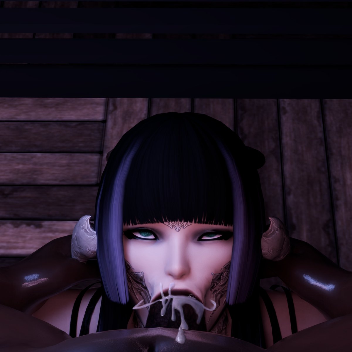 ZatFFXIV's tweet photo. Grabbed by the horns and having my throat be filled full of Nibel's thick cum.

/w @haschibrowns https://t.co/225w4PLn8j