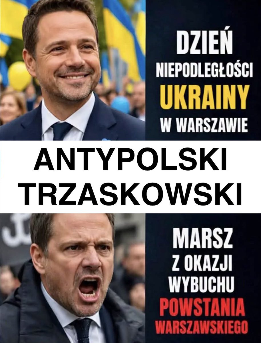 MaleckiAre2618's tweet photo. ❌Kto na jego głosował? 
❌Antypolski Trzaskowski 

#Polska #Polacy #tusk #rząd #konfederacjakoronypolskiej #konfederacja #braun #skandal #pis #bosak #KOjestantypolski #wrog #antypolskiko #tuskdodymisji #trzaskowski #antypolskirzad #nie #hanba #dlaciebie #warszawa #stolica https://t.co/mycnzeTciq