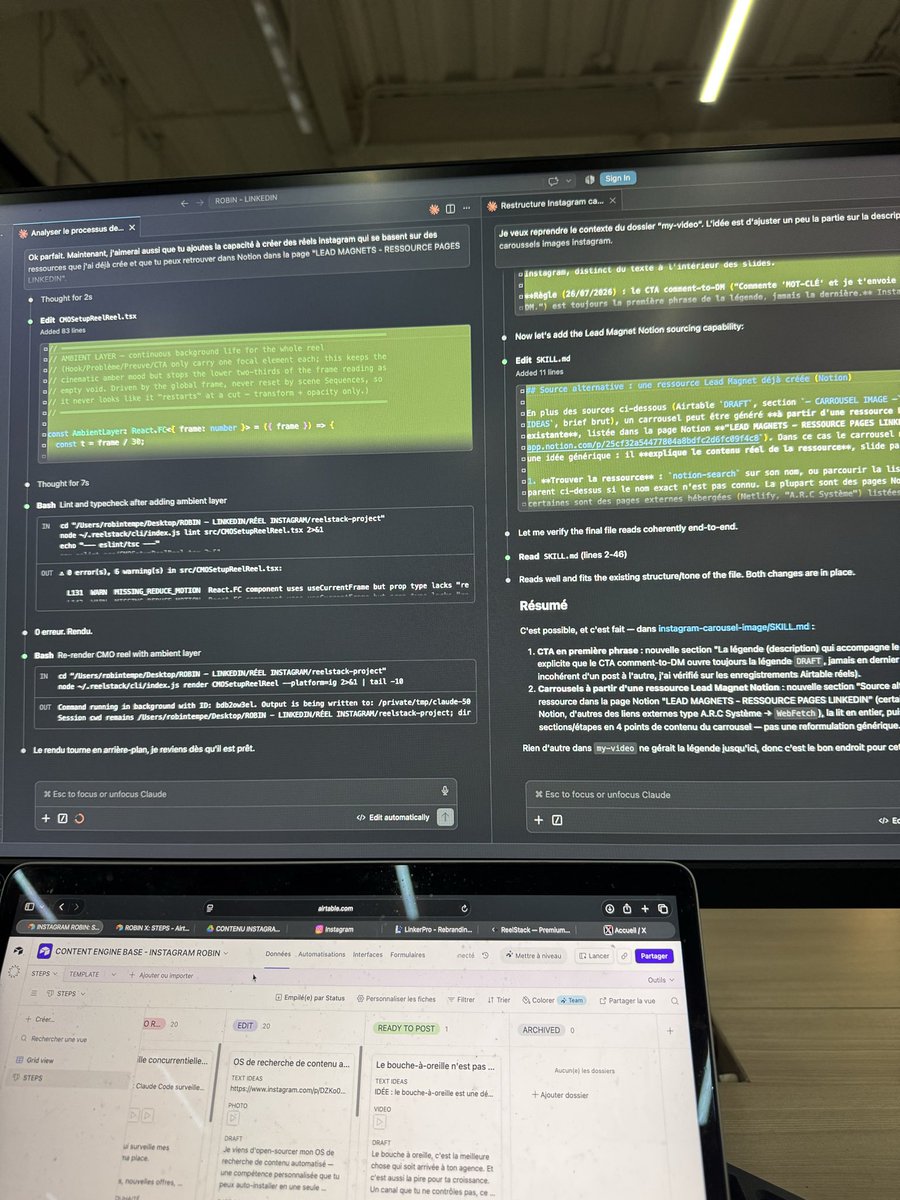TempeRobin's tweet photo. Je viens de créer le meilleur système de génération de contenu LinkedIn, Instagram et X pour mon agence ! 

On va devenir tellement visible que les gens en auront marre de nous 🙃 https://t.co/S8QgjNPqCM
