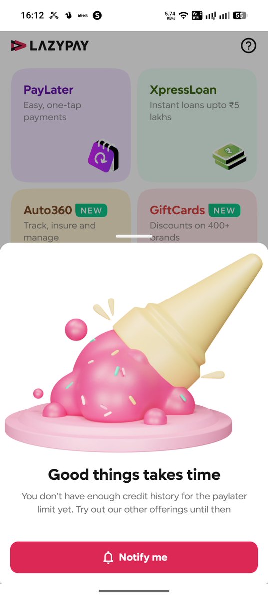 Lucky_734's tweet photo. @Lazy_Pay I recently changer my number and now on my old number I had limit of 6k with easy emi and now I have limit of 0 and can't even use paylater option?? What is this help https://t.co/Y8IUWIGSnd
