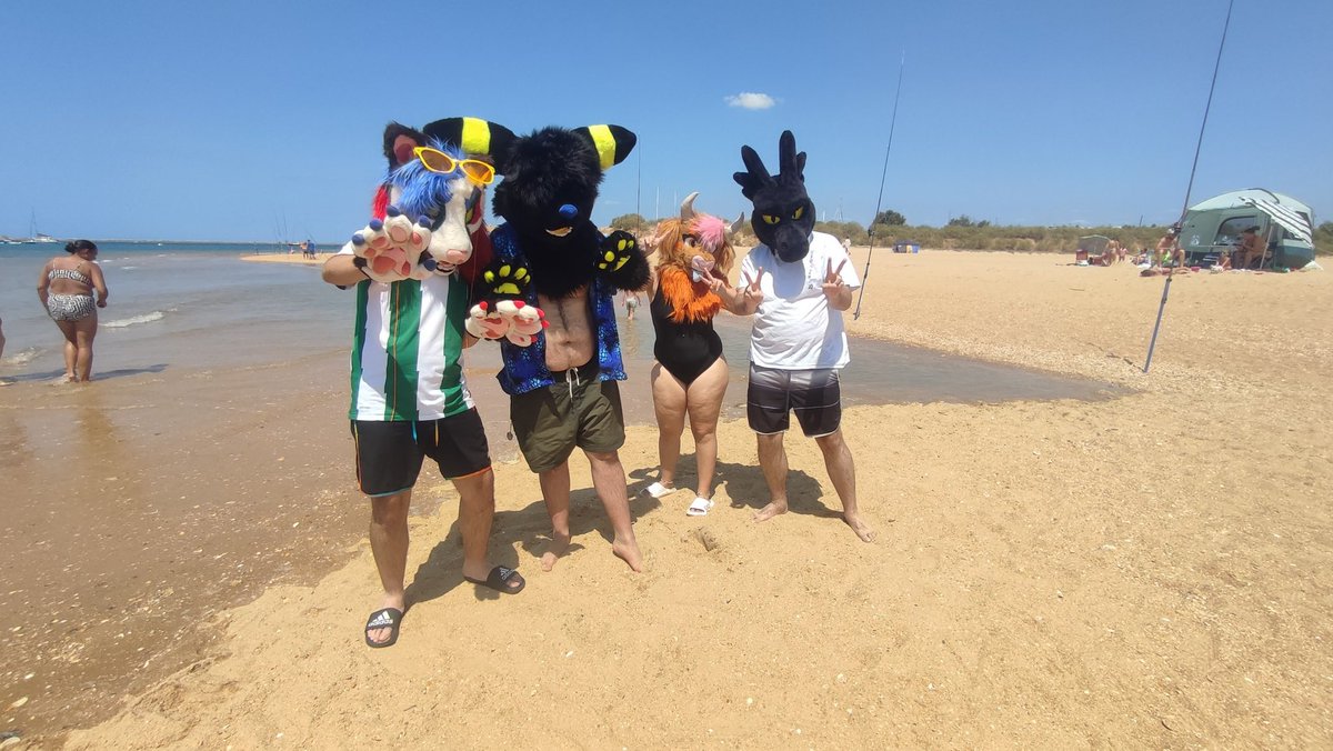 GarciGreen's tweet photo. Ayer fue un gran día de playa con los furros en Mazagon, hizo buen clima y disfrute de agradable compañía ❤️ ojalá repetir pronto!
Rase, Mora (insta) @Nirncine 
@BonefireNazgul y @draconigrumcast

📷: @volpinhothefox 

#Furry #Fursuiting #Beach #Mazagon #Huelva https://t.co/NAFxglSls6