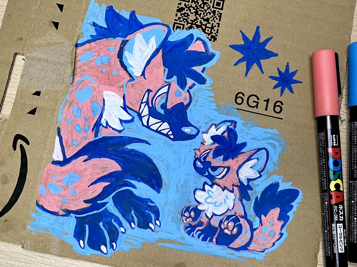 mobirou's tweet photo. ブチハイエナみたいないきもの
#posca https://t.co/GbYxNlOeAO