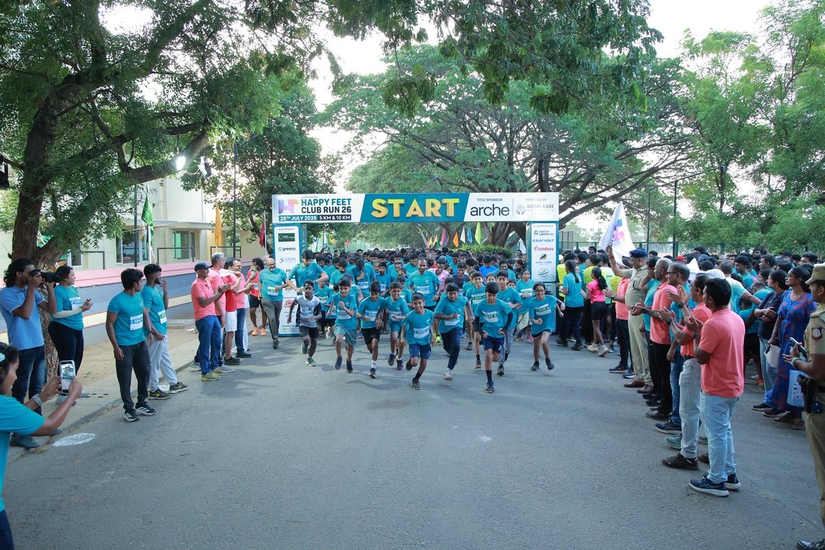 Selvakumar_IN's tweet photo. Today was more than just a running event—it was a celebration of community, fitness and hope.

The 4th Edition of the Happy Feet Club Run 2026 witnessed an overwhelming response with over 2,000 runners from 63 running clubs across Coimbatore, Tiruppur, Erode, Ooty and Salem. Seeing thousands of runners at the start line reminded me why we started this journey.

What began with 27 passionate runners has today grown into a movement that brings together people from every walk of life through the simple act of running.

But Happy Feet has always been about something bigger than finishing medals and timing chips.

Every step taken by our runners helps change someone else’s future.

I am proud to share that, over the past few years, we have supported 16 deserving athletes with ₹12 lakh. This year, we are committing ₹6 lakh to support 9 athletes, nearly half of them para-athletes, including a visually challenged runner. Their determination inspires all of us.

Our dream is bigger. Next year, we want to support 25 athletes and, in the years ahead, contribute in our own small way towards India’s Olympic journey by identifying and nurturing grassroots sporting talent.

My heartfelt thanks to Mr. Thangadurai, IPS, for flagging off the event, Mrs. Nandini Rangasamy for encouraging our athletes, our sponsors, volunteers, government departments, partners, the media, and every single runner who believed in our mission.

A special thanks to our title sponsor Arche Global, Royal Care Hospitals, Kondas Solar, Steps Sourcing, Madhampatty Catering, and all our partners for making this event memorable.

Most importantly, thank you to all 2,000+ runners. Your participation is not just a race registration—it is an investment in the dreams of young athletes.

Together, we are building a healthier society, a stronger running culture, and brighter sporting futures.

See you all at Happy Feet Club Run 2027. ❤️🏃

– Selvakumar
President, Happy Feet Runners Club & Happy Feet Trust 🏃‍♂️💙