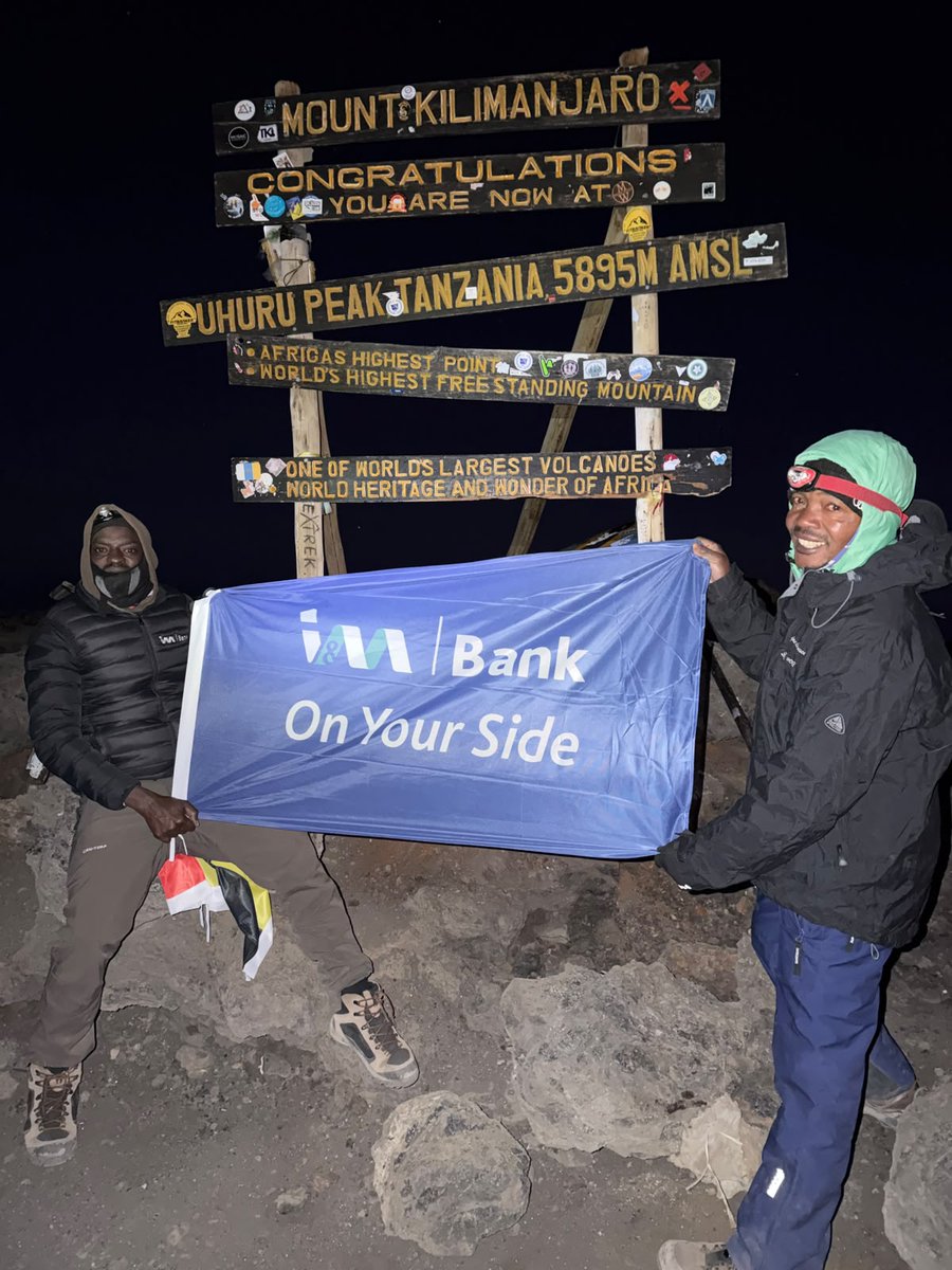 imbankug's tweet photo. Joachim Samanya is an ICS Engineer at I&M Bank. But beyond the office, he’s someone who embraces challenges head on.

Standing at the summit of Mount Kilimanjaro, Africa’s highest peak, his journey reflects the same values that define I&M Bank: resilience, determination, and the courage to keep moving forward.

At I&M Bank, being On Your Side means celebrating the people behind the brand. The colleagues who inspire us through their dedication, whether they’re solving complex challenges at work or conquering mountains beyond it.

Congratulations, Joachim, on reaching Uhuru Peak. Your achievement reminds us that with determination and the right support, every summit is within reach.

On Your Side