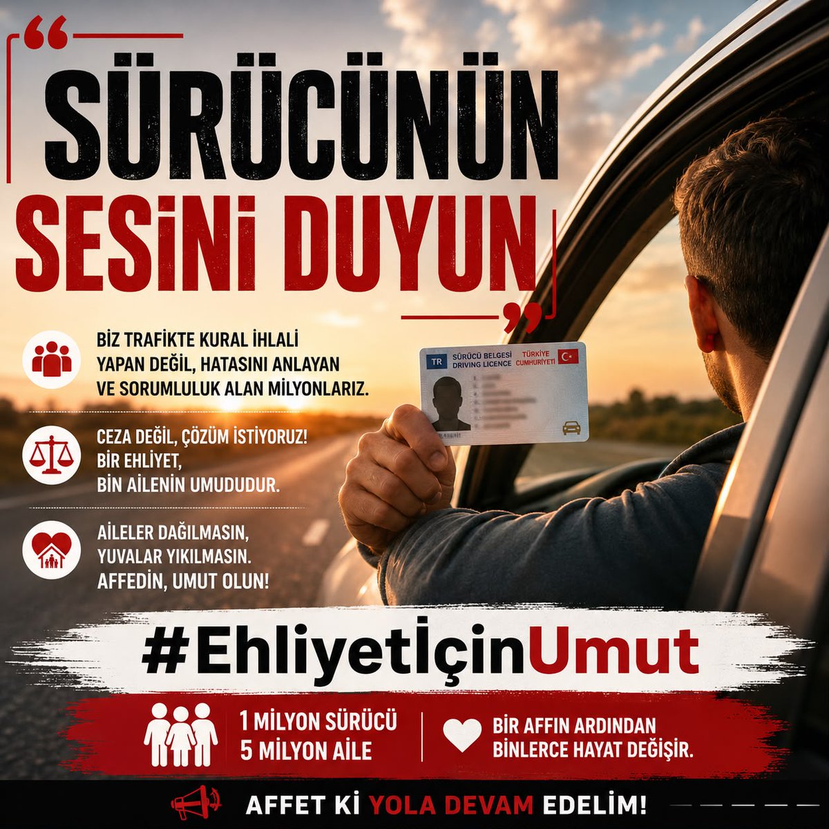 Mustafa09239302's tweet photo. SürücününSesiniDuyun
#EhliyetİçinUmut. Yuvalar yikiliyor https://t.co/fAG3bdUZyE