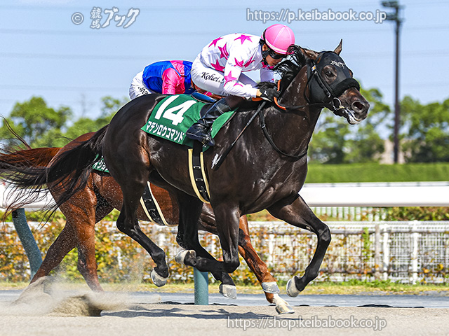 bookjiyucho's tweet photo. 東海Ｓを勝ったマテンロウコマンドです。
今回は７番人気。
実は４連勝で兵庫ＣＳ勝ち。
前走も黒船賞を逃げ切り勝ち。
実はその勝利、すべて1400ｍ。
ここを勝つのも必然だった？
ＪＲＡ重賞初制覇。
「中央で重賞を勝てたのは陣営の努力の結果だと思います」
と松山騎手。
おめでとうございます。 https://t.co/bRLETvdhTL