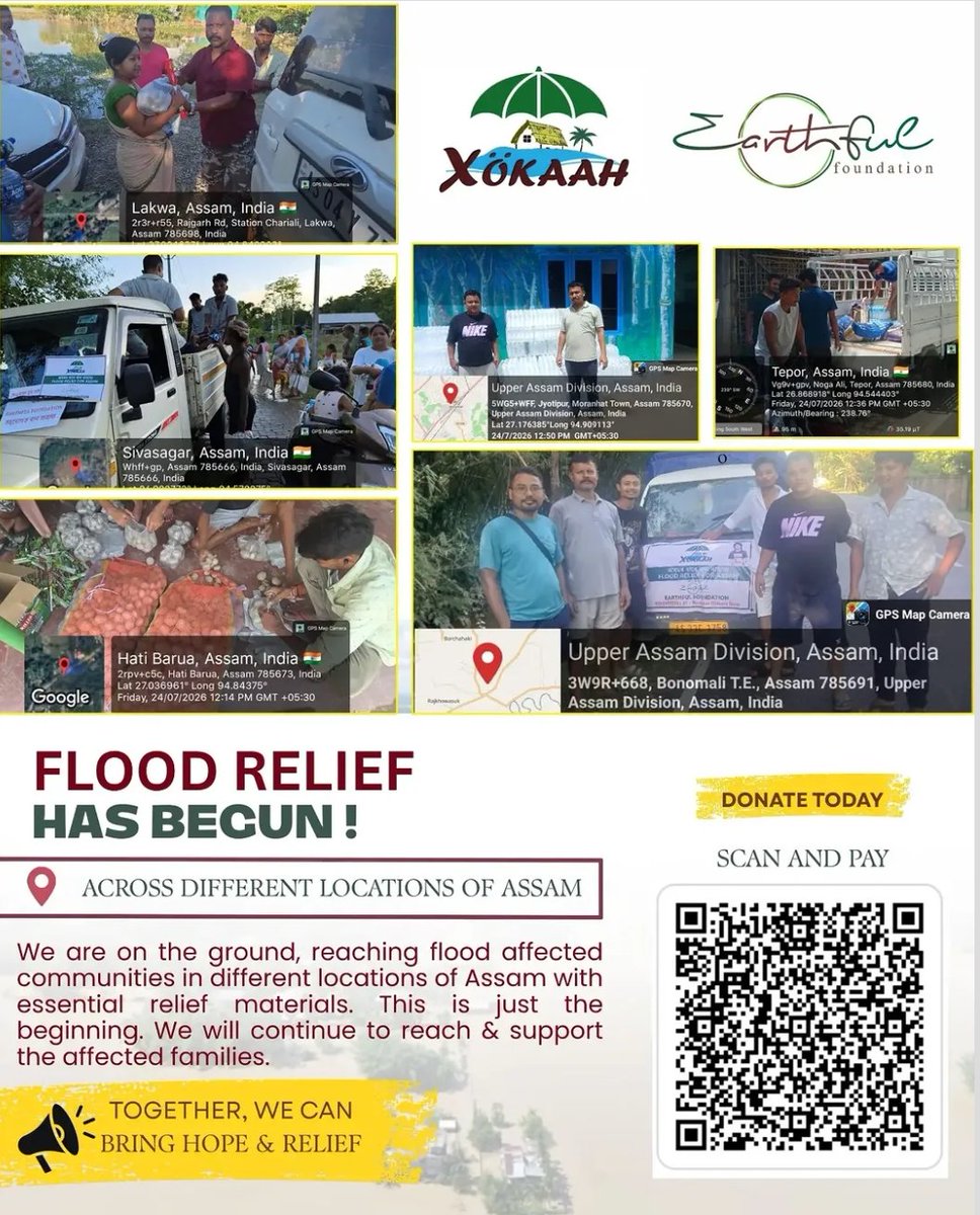 humorosaurus's tweet photo. Evenly distributed it across these four verified Assam flood relief funds. If any of you wish to contribute, you can reach out to them directly.

Amplify! https://t.co/1o6oAm0U6y