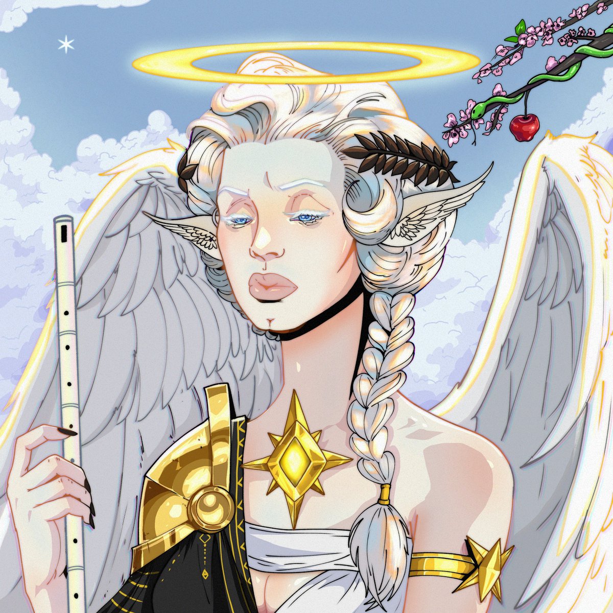 adewalearobieke's tweet photo. She used to answer the phone, now she answers to something higher.

a flute instead of a receiver because some things deserve a melody not a message

this is 𝐑𝐨𝐲 𝐀𝐧𝐠𝐞𝐥, my reimagination of Roy Lichtenstein Blond

same blonde, different heaven.

added pow in the comments https://t.co/ErPmoRTVHi