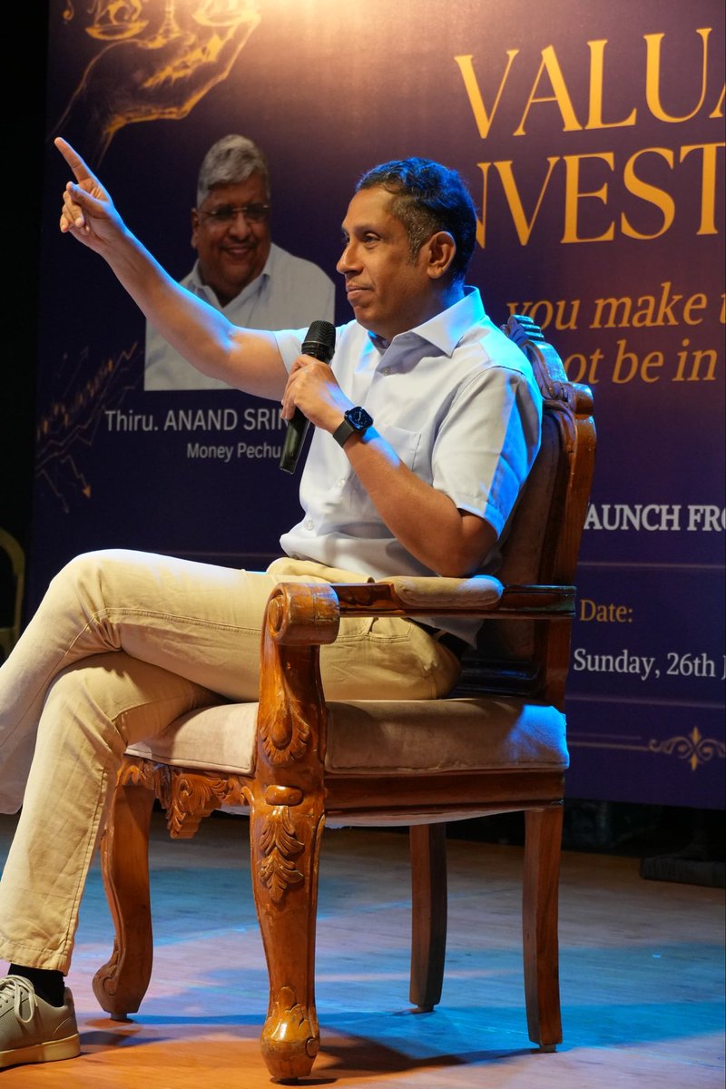 pravchak's tweet photo. Launched the popular investment advisor @anandsrini3's book "Free Money" in Chennai to an eager &amp; rapt audience wondering if money can truly free ! It never is !!

Wonderful Sunday morning discussion on investment vs politics, luck vs skill &amp; science vs art of investing https://t.co/ZmsGrWqCQe