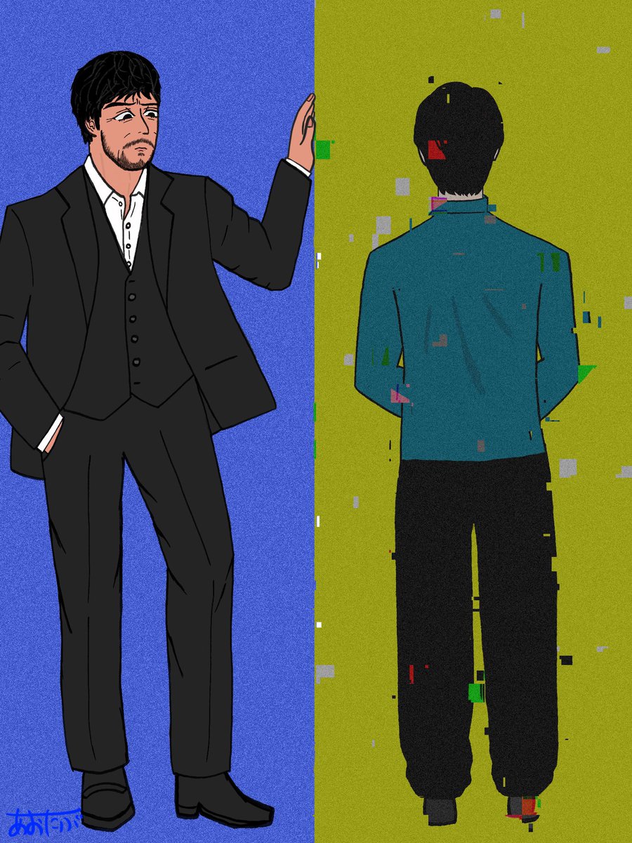 aonomimitabu_'s tweet photo. もうすぐ始まる！滑り込み投稿🏃‍♂️
野崎さんは過去に囚われてたりするのかな…？
 #VIVANT    #イラスト https://t.co/hl9yy705GV