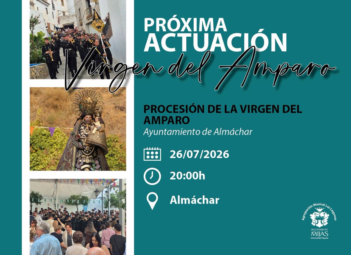 amlaslagunas's tweet photo. De nuevo, nos trasladaremos hasta la Axarquía 🚍📍 para recorrer las calles de #Almáchar en el día que procesiona su patrona.

Será la primera vez que la acompañemos a ella, que da sentido a las fiestas que se celebran ahora en el pueblo.

#AMLasLagunas https://t.co/4c0JedDmA1