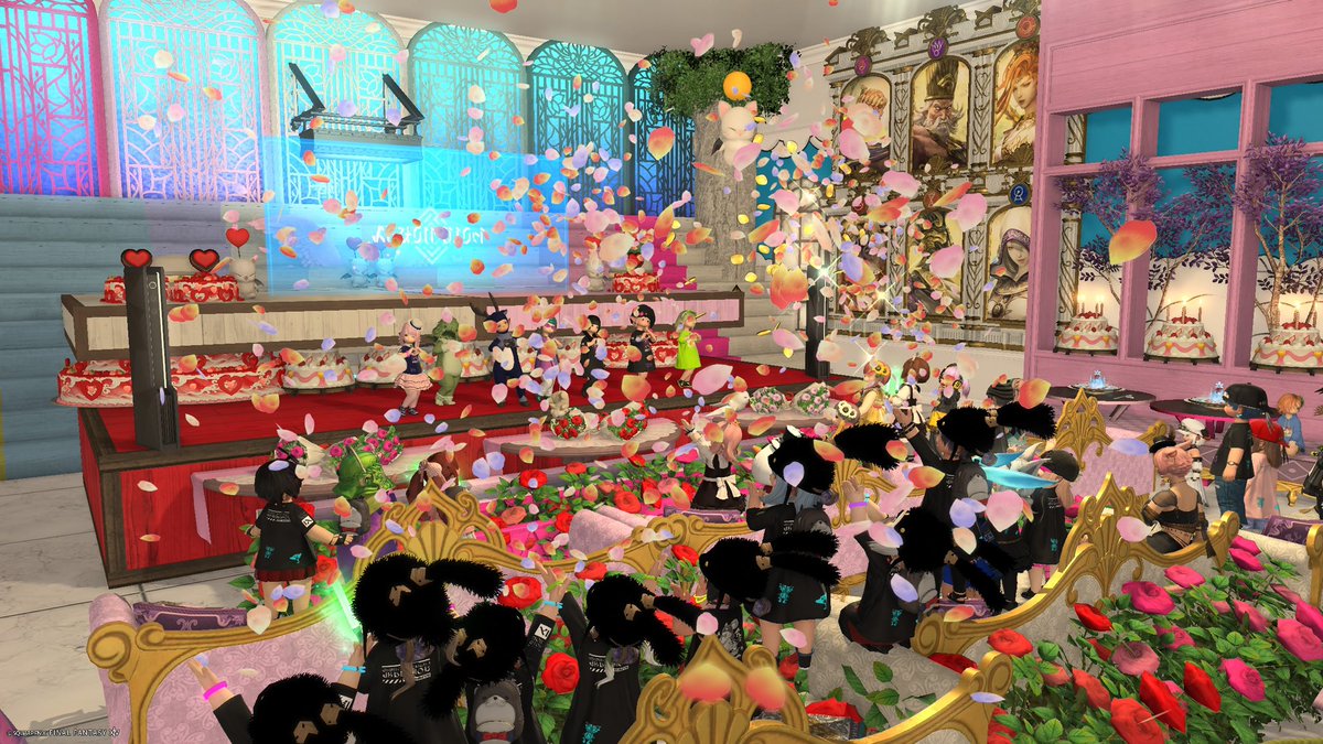 sanadesukeredo's tweet photo. 昨日はあいこちゃん生誕祭♪たくさんのララフェルで賑わってたよ〜！特別なコラボがたくさんあって、演奏×ダンス！？どうなってるんだいそれは！？と思ってた！すごい！！おざぶをぴょんまた見たいなあ…
あいこちゃんお誕生日おめでとう〜！！
#あいこちゃん誕生祭 https://t.co/6WdK7yr03Z