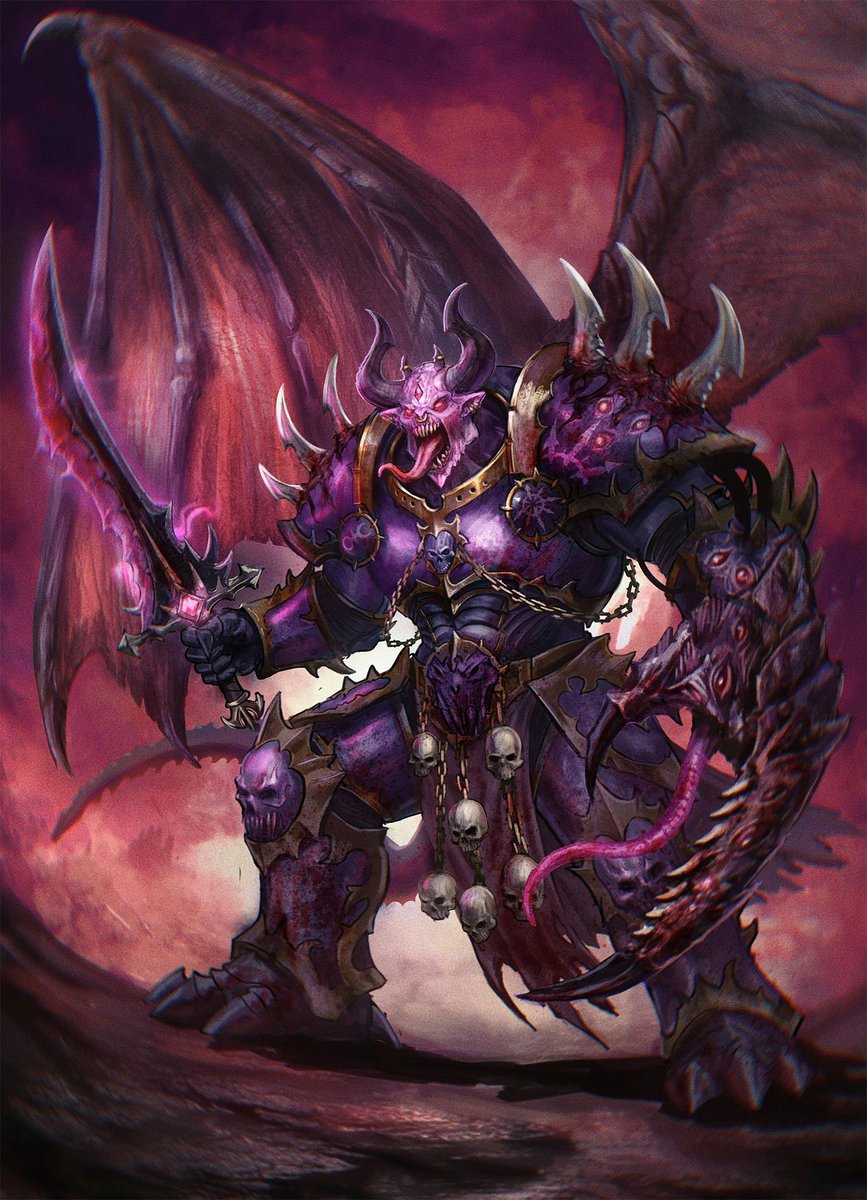 40KEternityGate's tweet photo. Daemon Prince of Slaanesh by Karim Babich
(angramor_art, Angramor_)
https://t.co/Fmn39VJfFz
#HereticAstartes #ChaosSpaceMarines #CSM #DaemonPrince #ChaosDaemons #Daemons #WarhammerArt #Warhammer #Warhammer40K #40K https://t.co/SSFmXcr6Yr