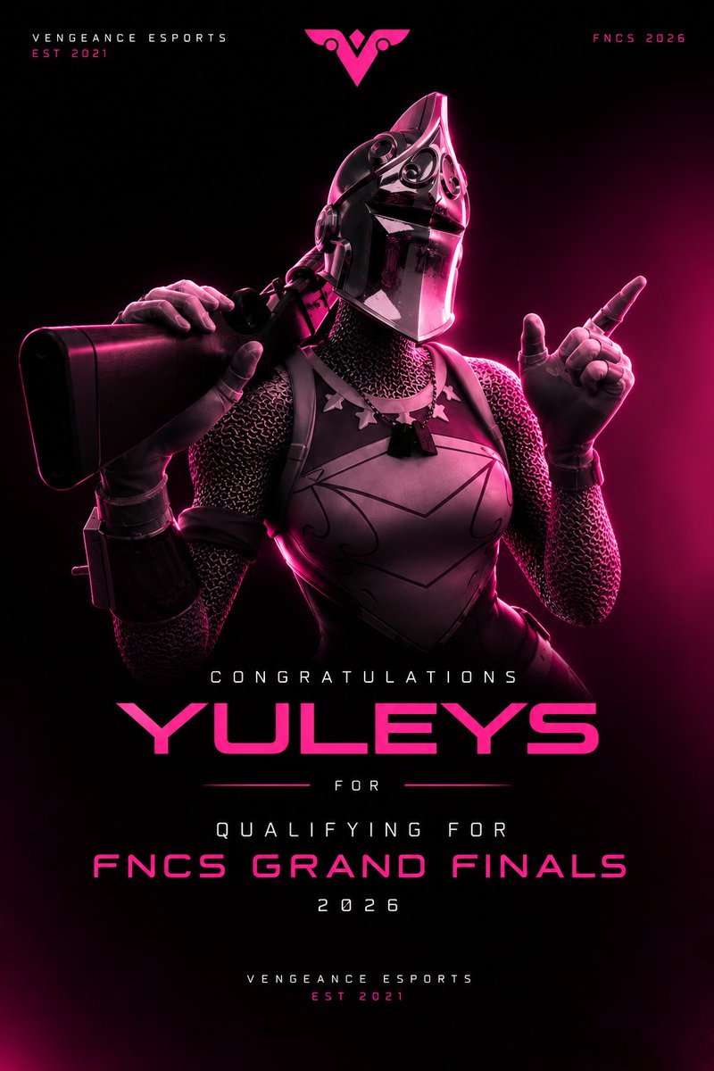 VengeanceESP_'s tweet photo. First Vengeance player punching their ticket to FNCS Grands.

This is only the beginning. ⚡
#FearOurVengeance https://t.co/3BZRQVmMMP