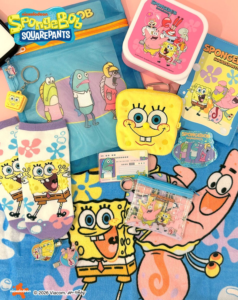 thankyoumart's tweet photo. 𓂃𓂃𓂃𓂃𓂃𓂃𓂃𓂃𓂃𓂃𓂃𓂃𓂃𓂃𓂃𓂃𓂃𓂃

　 7月31日(金)より店頭販売スタート！
  『スポンジ・ボブ』限定アイテム🌺🫧

カラフルで元気いっぱいな、
この夏に持ちたい全23アイテムだよ🌈

🧽店頭販売：7月31日(金)～入荷順次
🧽WEB先行予約：好評受付中
https://t.co/aIFrRikqAi https://t.co/QtTNwgHcM1
