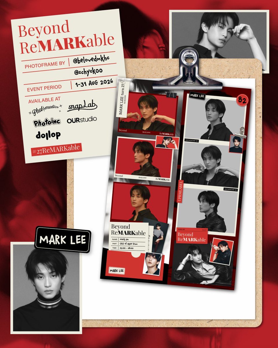onyourmrkie's tweet photo. ᯓ★ 𝐁𝐞𝐲𝐨𝐧𝐝 𝐑𝐞𝐌𝐀𝐑𝐊𝐚𝐛𝐥𝐞 — ᴄʀᴇᴀᴛᴇ. ᴇxᴘʟᴏʀᴇ. ʀᴇᴍᴇᴍʙᴇʀ.

Mark Lee’s birthday photoframe by @belovedmkhc @cchyck00

🗓 1–31 August, 2026
📍 🇮🇩🇸🇬🇲🇾 (details in thread)

📸 Strike a pose, tag us with #27ReMARKable for a chance to get gifts! https://t.co/XVtTSGZ0zI