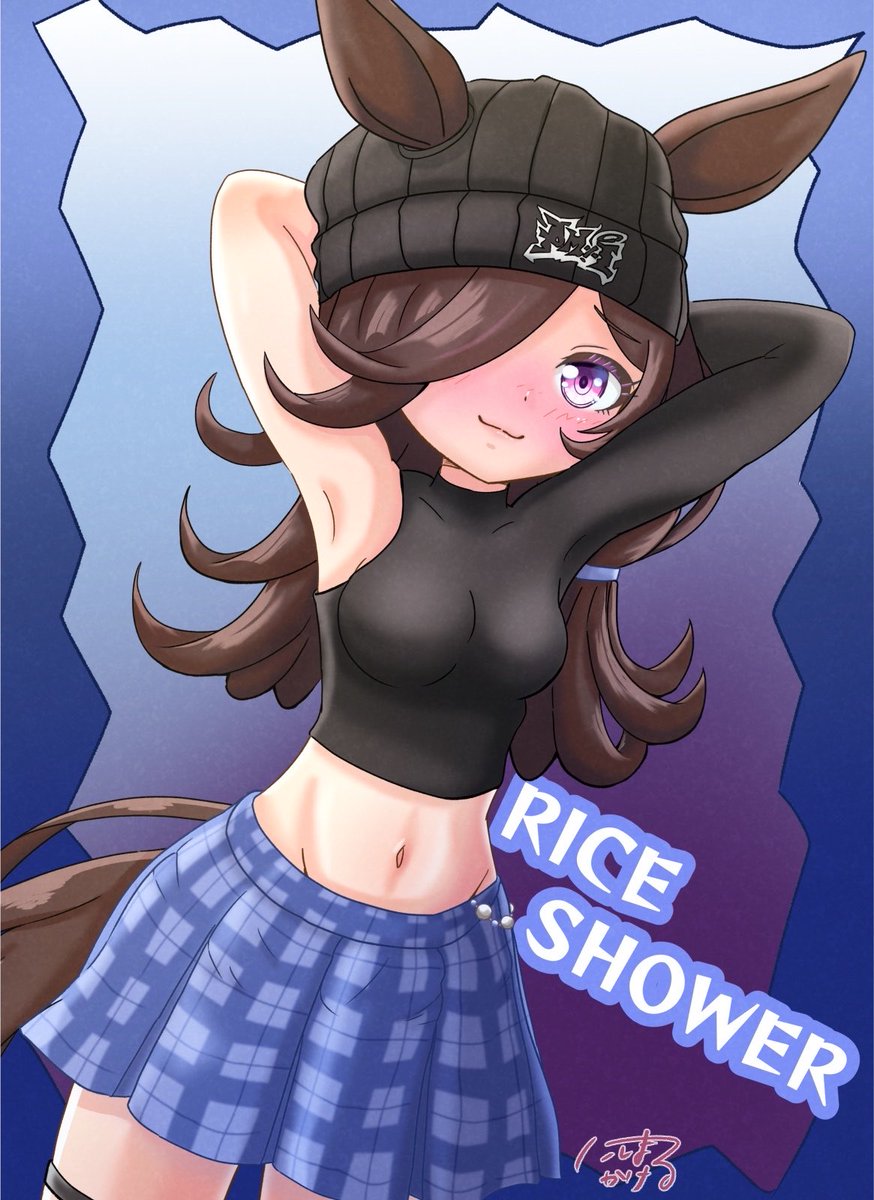 NishimaruKakeru's tweet photo. ライスちゃんのBoc'Z！
過去2回出ていたのを組み合わせてアレンジ🎨

こんな感じでもライスちゃんはかわいさを隠せませんね…！✨ https://t.co/PXsTN8zCbu