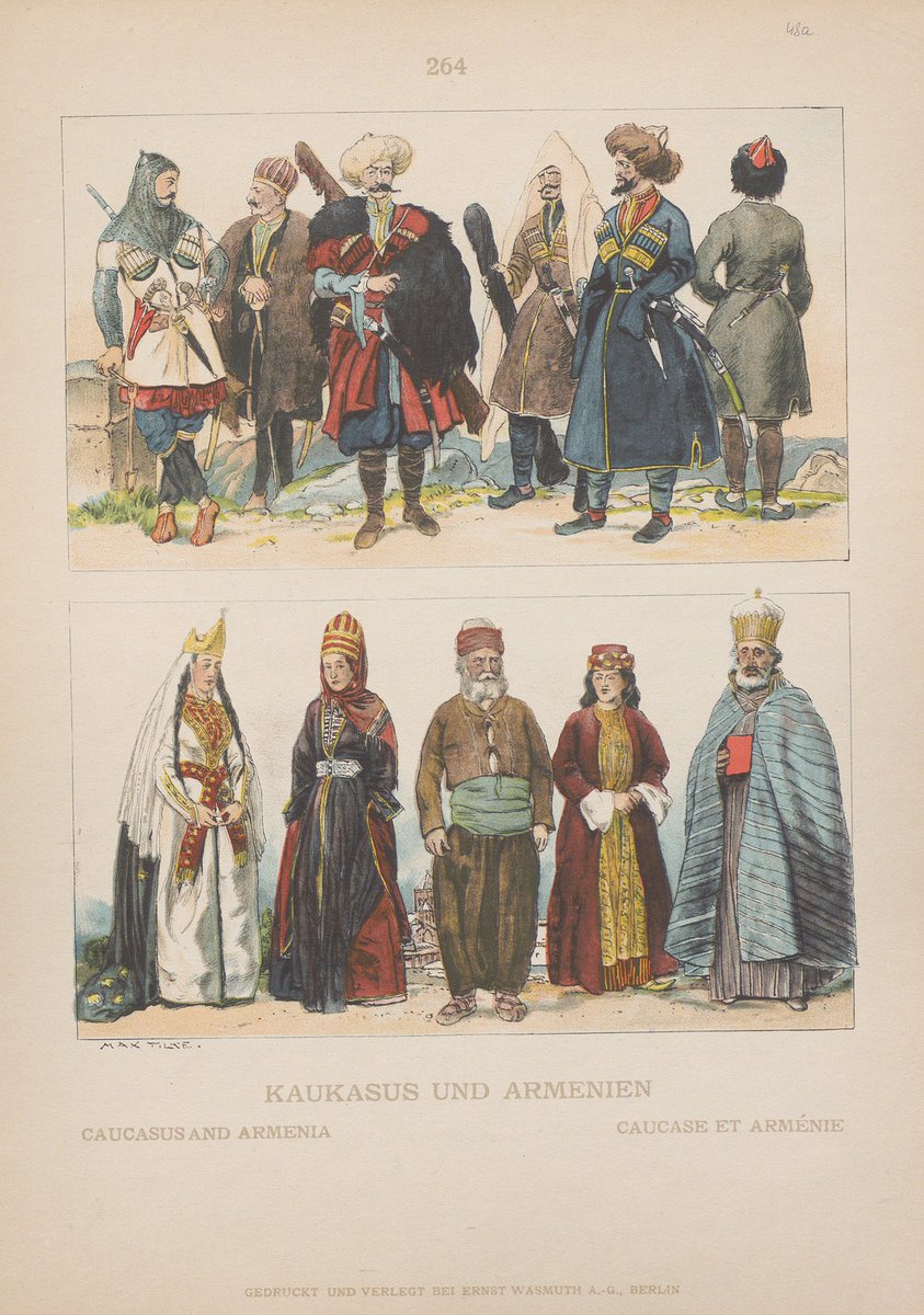 caucasusvisuals's tweet photo. Costumes of the inhabitants of the Caucasus, 1905.

Illustrations by Max Tilke (1869-1942) from the book "Geschichte des Kostüms" ("History of Costumes") by Adolf Rosenberg. E. Wasmuth. Berlin, 1905. https://t.co/MhgITtOmpM