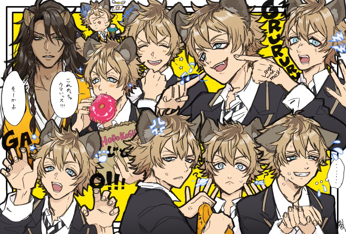 hisameyasan's tweet photo. ハマりたての筆慣らしに描いた
好きな子ぎゅう詰めイラストお気に入り❕

ローエン、ラギー君、蜜璃ちゃん(雑多🙏🏻) https://t.co/zKwx0eKN0t