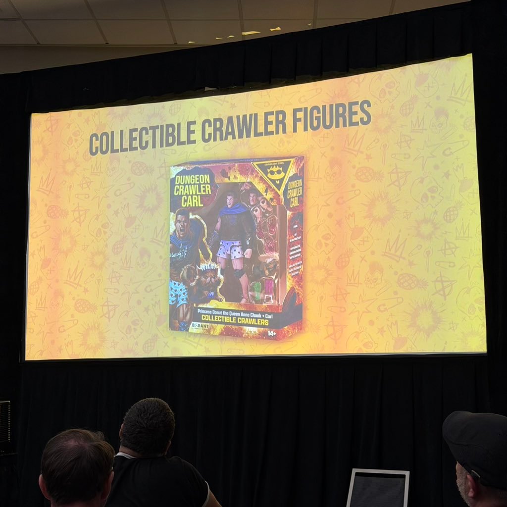 DCCTVSeries's tweet photo. New look at #DungeonCrawlerCarl collectible figures by @PlaymatesToys at SDCC, launching next year

via:@InPursuitofToys https://t.co/r2LOAwaAKq