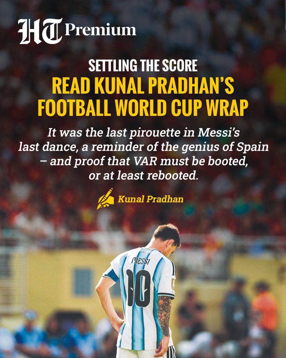 htTweets's tweet photo. #HTWknd | Every football World Cup tells a story.
Beyond the winners and almost-winners, the happy surprises and bitter heartbreaks, it tells us a little more about the world we inhabit, and reveals new facets of the one sport that enrages and enthuses us more than any other.

The first three World Cups (1930, ’34 and ’38), held amid the Great Depression and with Europe hurtling towards World War 2, established the domination of Italy’s 2-3-2-3 method, opening the door to tactical formations.

The 1950s and ’60s marked the rise of the Samba beat, as Brazil’s free-flowing style provided joy and optimism in an era of post-war buoyancy.

The ’70s,’80s and ’90s, in a world divided by the Cold War, split football into two overarching styles: South American ingenuity and European solidity.

Over the next two decades, after Communism had fallen and the frailties of Capitalism had been exposed, superior TV coverage, breathless social-media rants and new technological interventions made football less forgiving, the players fitter, and the opinions more divided than ever before.

So, if the 2018 World Cup was about France’s superstars ruling from on high, and 2022 about Lionel Messi fighting to claim his crown at long last, what did the 2026 World Cup teach us about life and football? Here are three takeaways.

@_kunal_pradhan  ✍

Know more 🔗 https://t.co/KmYoO7WLP0