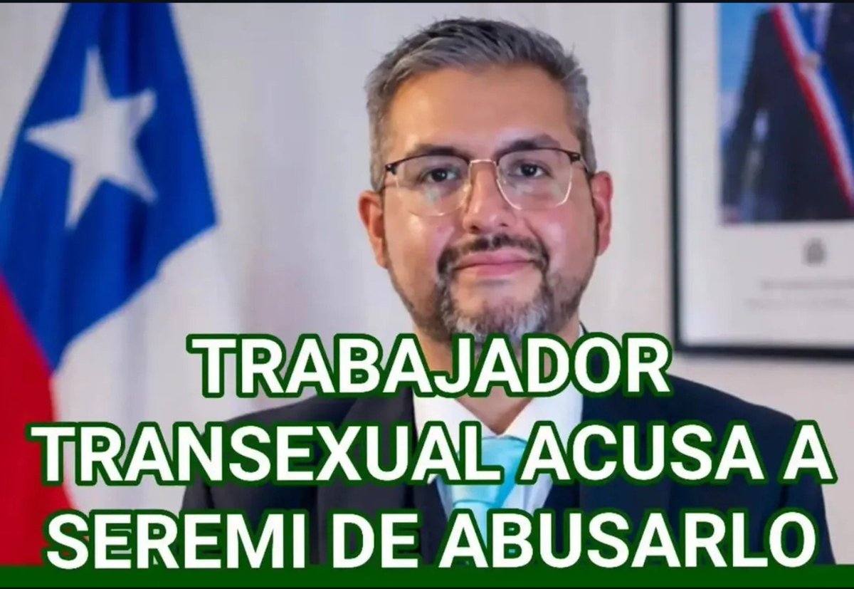 AngelDLaCruz_'s tweet photo. #escandalo
El Ministerio de Salud solicitó la renuncia del seremi de Salud de Magallanes, Fabián Barrientos Andrade, debido a la existencia de una investigación judicial en curso, se le acusa de abuso físico y sexual a un transexual con quien habría pactado un encuentro íntimo. https://t.co/4rBhCLinnX