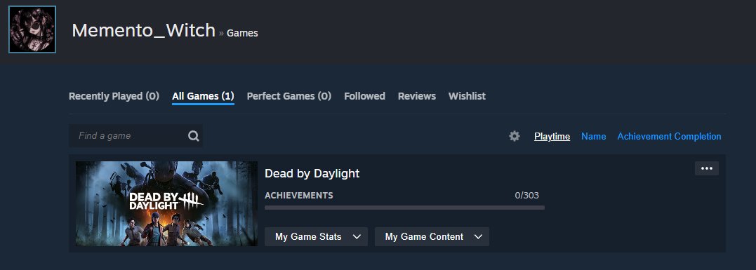 Memento_Witch's tweet photo. So, I purchased the game! My first ever game owned on Steam ♡(.◜ω◝.)♡

Any advice would be appreciated.         (〃 ω 〃)

#deadbydaylight #dbd #dbdcommunity #gaming #gamer #gamergirl #gothgirl #animegirl https://t.co/YAfFLpw4Oh