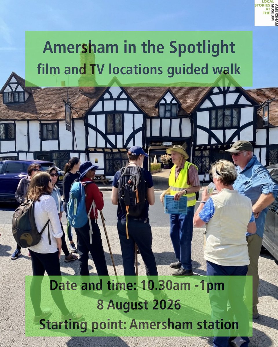 MidsomerMisbour's tweet photo. Our next walk is Sat 8 Aug.

This guided walk offers the perfect way to see Amersham through a cinematic lens.

It takes a relaxed pace through the town’s most picturesque spots, with brisk stretches in between to keep the heart rate up and the step count climbing https://t.co/D9a83xG6cX