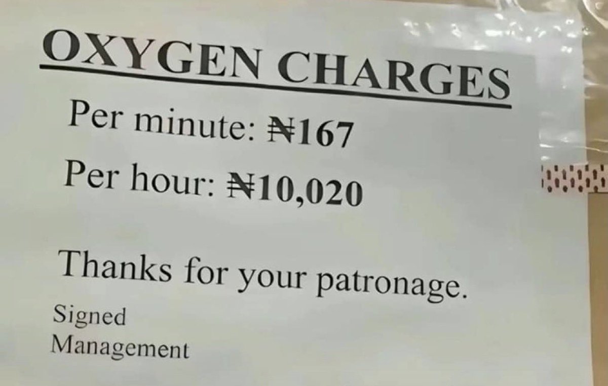 TheDamiForeign's tweet photo. Omo! See how much they pay to breathe in the hospital😳 https://t.co/tuG5q1Oxjz