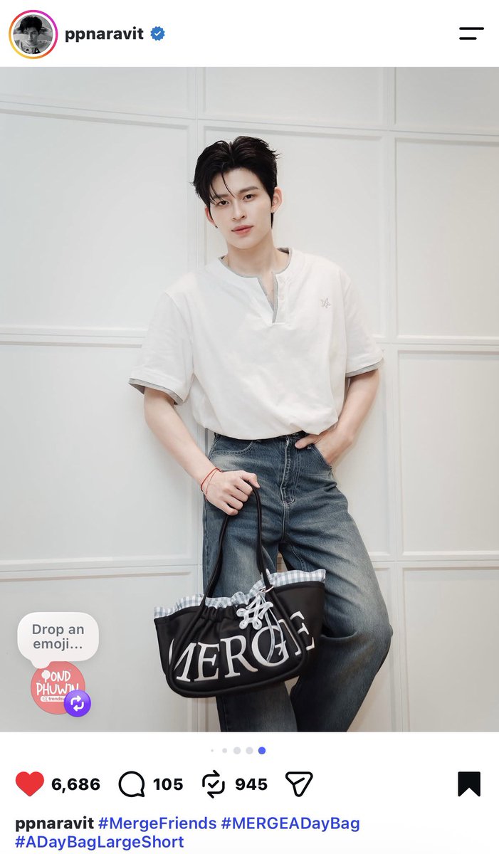 ppwtrendspulse's tweet photo. ⌁ ig update ⌁

🐻 : @ppnaravit 

👜

🔗 https://t.co/Dy2BZsW6cW

ฝากกด like · comment · repost · save · share กันด้วยนะคะ 

#ppnaravit #ปอนด์ภูวินทร์ #PondPhuwin 
#MergeFriends #MERGEADayBag #ADayBagLargeShort https://t.co/o02HuToHkm