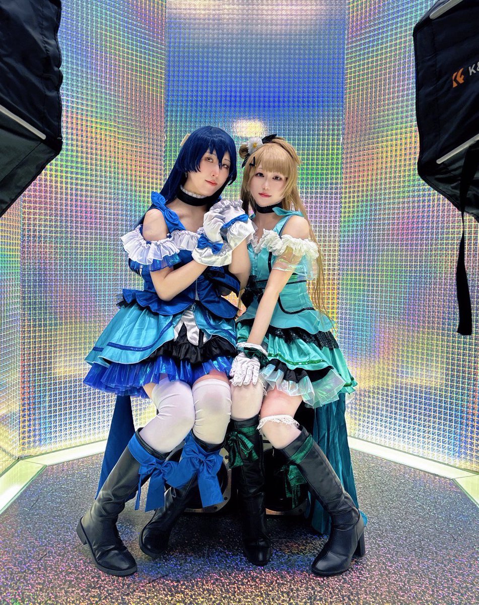 miharu100835's tweet photo. cos ラ！ 

キラセンことうみで撮影して貰った✌︎
美人な海未ちゃんと併せができて幸せでした🤍
ぴつこさんもカメラで来て頂きありがとうございましたT ˙̫ T♡

海未⇒@ss__o126 
2枚目写真⇒@pitsuko_ https://t.co/vEYeK6gRlT