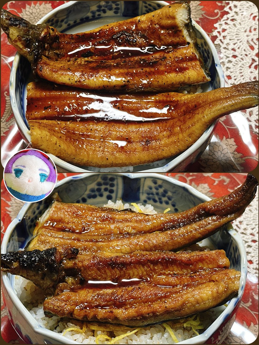 oshi_to_issyo's tweet photo. @hajiro_328 りっかさんお仕事お疲れ様です☺️
昨晩と今晩のうなぎ持って来ました！ https://t.co/2fVScBrhjr