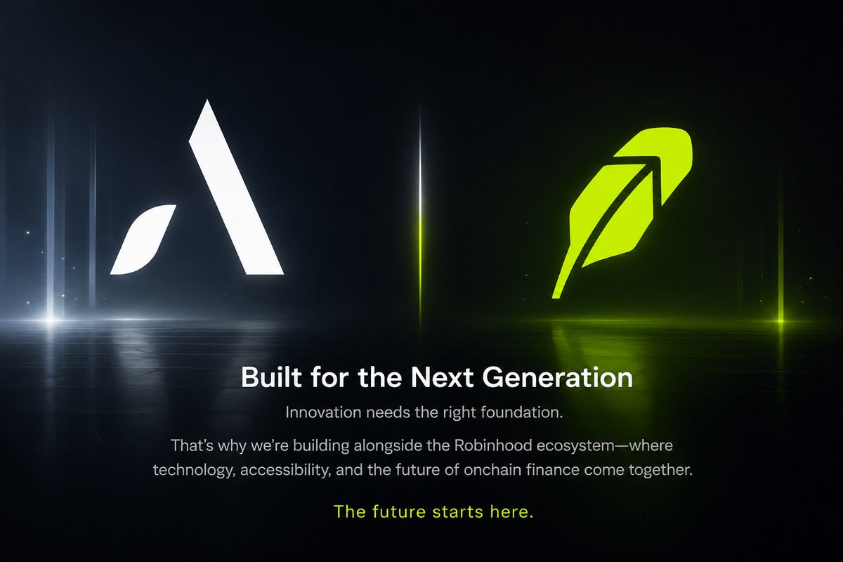 alephholding's tweet photo. Built for the Next Generation

Innovation needs the right foundation.

That’s why we’re building alongside the Robinhood ecosystem—where technology, accessibility, and the future of onchain finance come together.

The future starts here.

@RobinhoodApp - @RobinhoodCrypto https://t.co/0ZDflpPO81