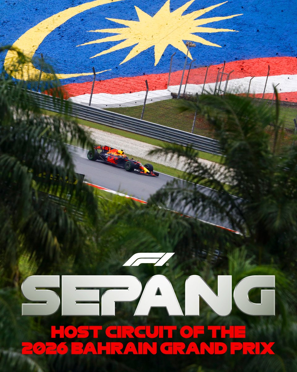F1's tweet photo. The 2026 Bahrain Grand Prix will be held at the iconic Sepang International Circuit!

Set to take place later this year from 2-4 October

#F1 https://t.co/7oY9pytnh8