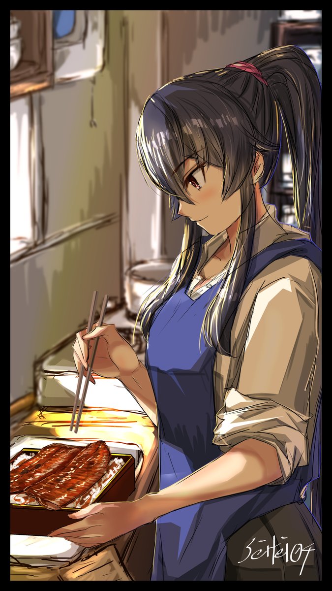 seitei04's tweet photo. 土用の丑の日に鰻重(特大)を作ってくれる矢矧
#艦これ #矢矧 https://t.co/ptsySyAcye