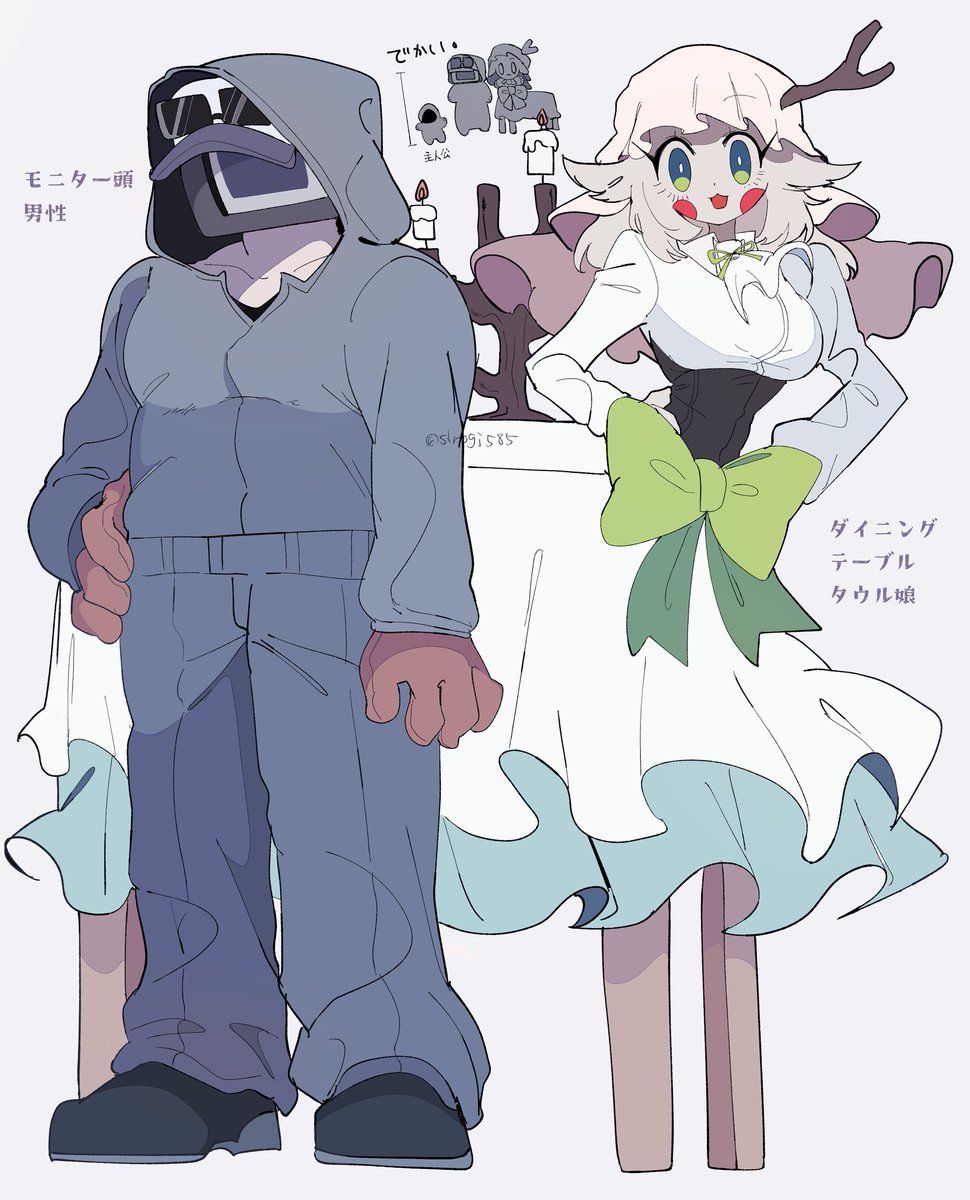 sinogi585's tweet photo. オブジェクト・ハッピーエンディングに出す予定のモブキャラ
この2人それぞれ別の場面で出てくる予定だったけどコンビで出すかも https://t.co/KbA2yqWMAE