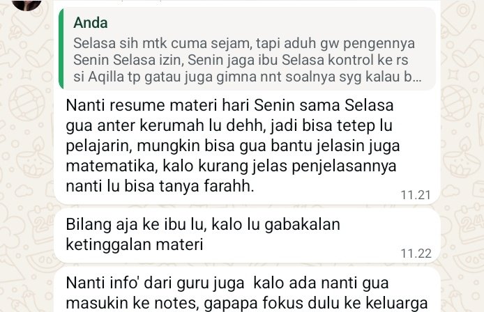 bnastraw's tweet photo. thanks god gw selalu di kelilingi orang" baik:(( n supportive. akhirnya gw izin buat dua hari, senin jaga ibu, selasa kontrol nemenin adek ke rs (ayah kerja, udah kebanyakan cuti bulan ini) i mean is that "dewasa" that ppl always mention it? https://t.co/3MFZnzToux