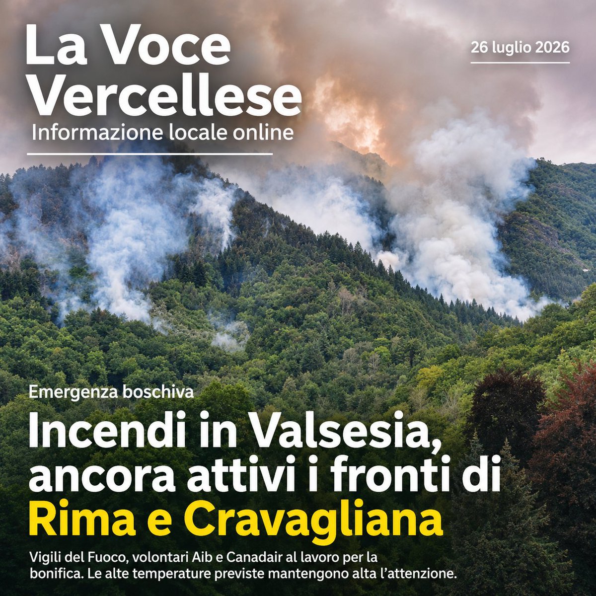 VercelliNotizie's tweet photo. Incendi in #dValsesia ed emergenza boschiva https://t.co/DZQKbiBFk0 https://t.co/N6SFwJBBGQ