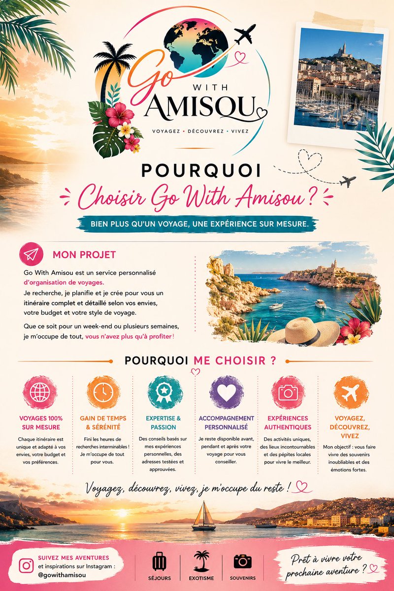 atanima__'s tweet photo. As salam aleykum / bonjour à tous ! 

Je me suis enfin lancée dans l’organisation de voyages ✈️🌍🤍. Si vous avez envie de voyager sans vous prendre la tête avec toute l’organisation, n’hésitez pas à me suivre sur Instagram et à faire appel à mes services 🫶🏾 https://t.co/15NA4eIoyk