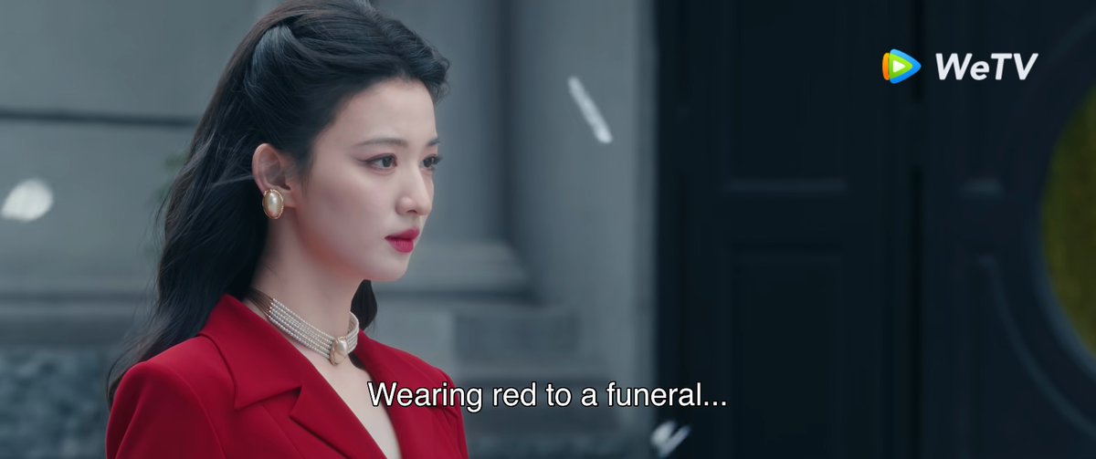 yingtaodiary's tweet photo. susu showing up in red to disrespect that demon one last time, ruin his funeral, and drag the huo family's crimes into the light 😌 she’s so iconic ugh i love her

#overdo https://t.co/woBubHNk4q